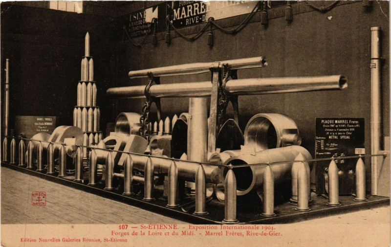 Carte postale ancienne Saint-Etienne - Exposition Internationale 1904 à Saint-Étienne