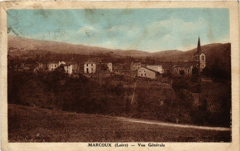Carte postale ancienne Marcoux - Vue générale à Marcoux