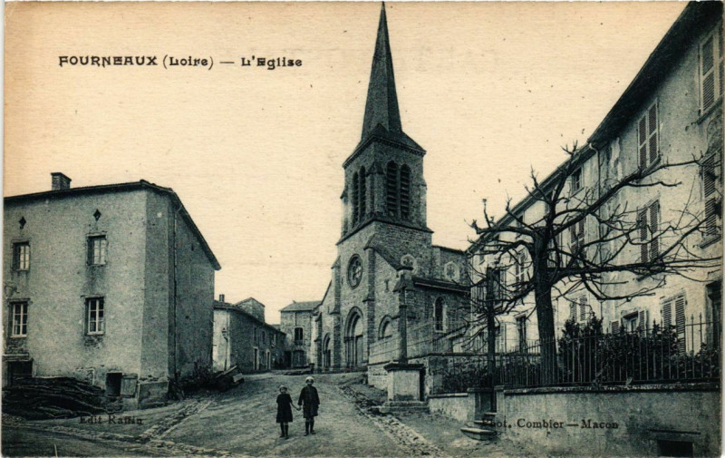Carte postale ancienne Fourneaux - L'Eglise à Fourneaux