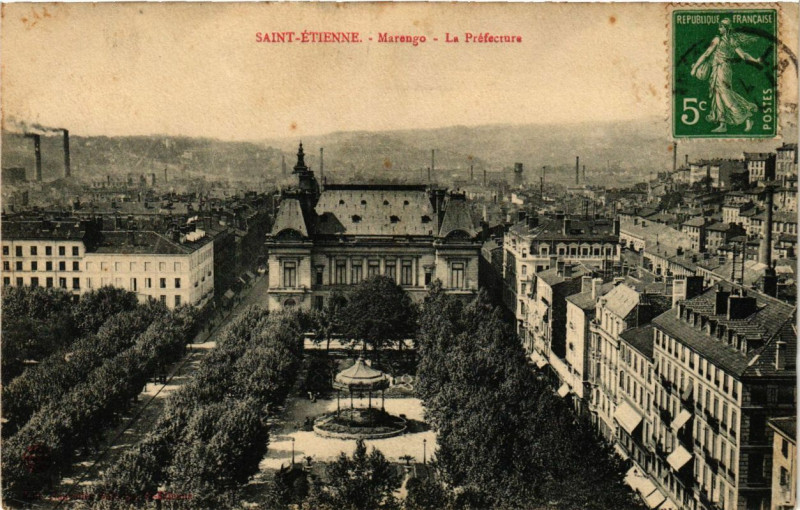 Carte postale ancienne Saint-Etienne - Marengo - La Préfecture à Saint-Étienne