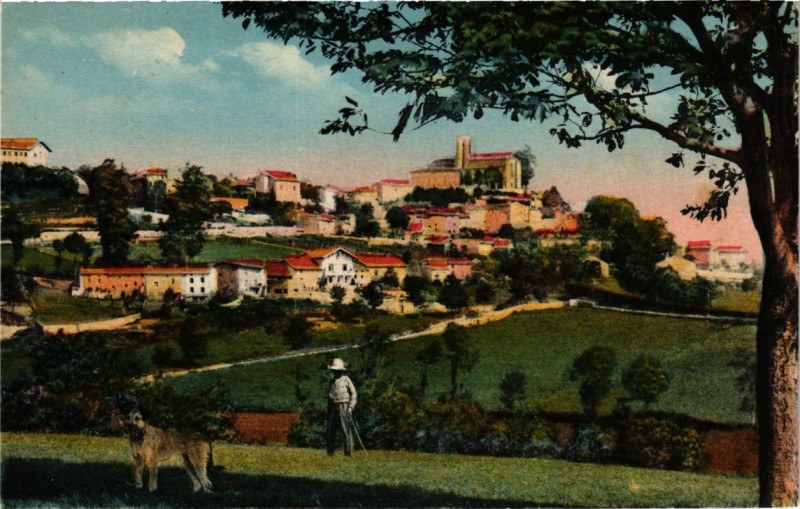 Carte postale ancienne Saint-Bonnet le Chateau - Vue générale à Saint-Bonnet-le-Château