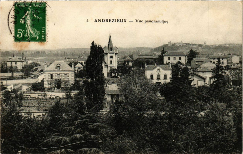 Carte postale ancienne Andrezieux - Vue panoramique