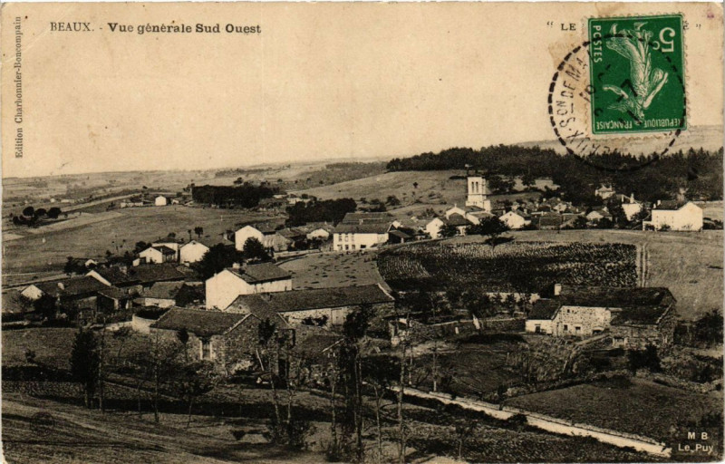Carte postale ancienne Beaux - Vue générale Sud Ouest