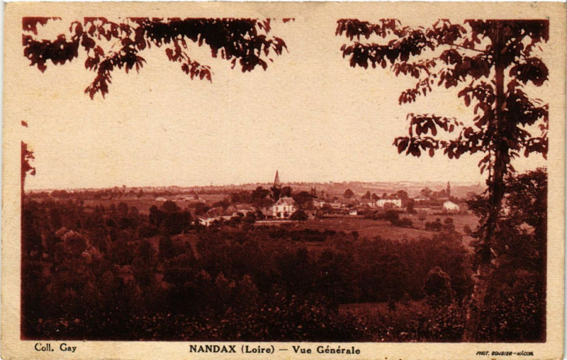 Carte postale ancienne Nandax - Vue Générale à Nandax