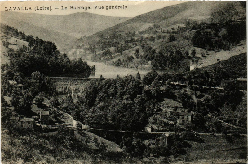 Carte postale ancienne Lavalla - Le Barrage - Vue générale