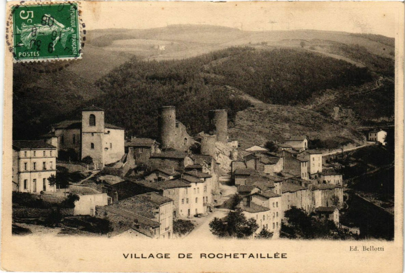 Carte postale ancienne Village de Rochetaillee à Roche