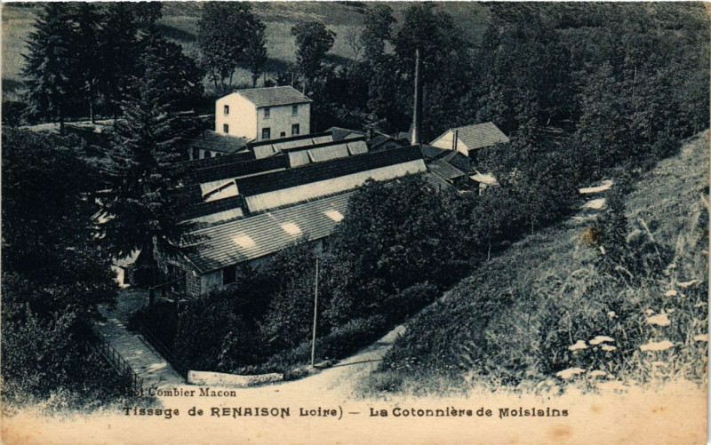 Carte postale ancienne Tissage de Renaison - La Cotinniere de Moisiains à Renaison