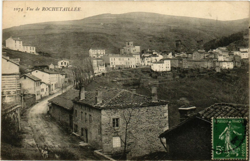Carte postale ancienne Vue de Rochetaillee à Roche