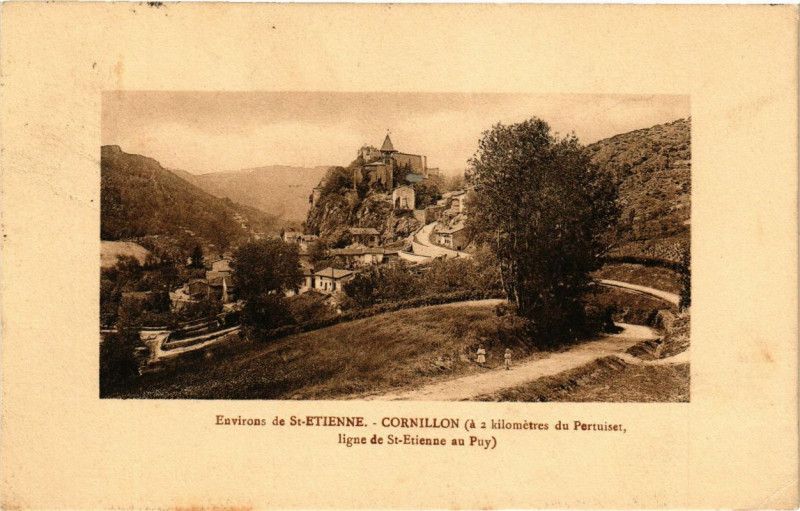 Carte postale ancienne Environs de Saint-Etienne - Cornillon