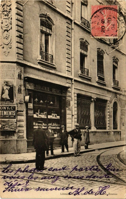 Carte postale ancienne Roanne - Hotel des Postes à Roanne