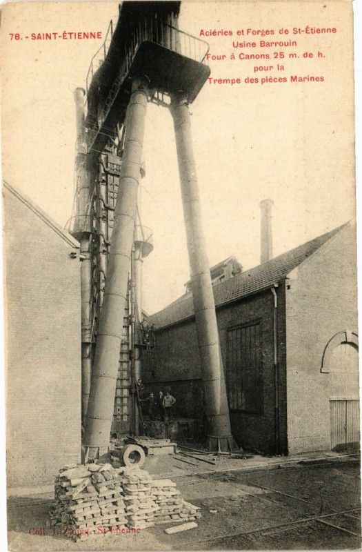 Carte postale ancienne Saint-Etienne - Four a Canons à Saint-Étienne