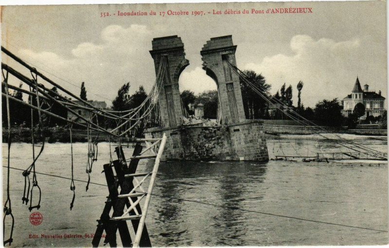 Carte postale ancienne Détruit par l'Indonation - Détruit par l'Indonation
