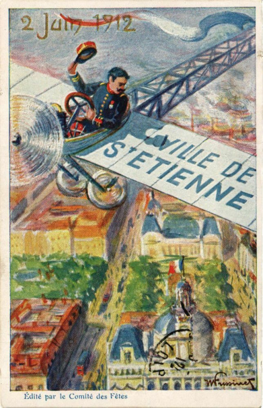 Carte postale ancienne Ville de Saint-Etienne