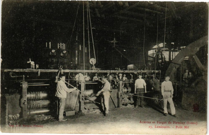 Carte postale ancienne Acieries et Forges de Firminy - Lamonoirs à Firminy