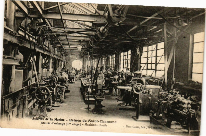 Carte postale ancienne Aciéries de la Marine Saint-Chamond - Machines Outils à Saint-Chamond