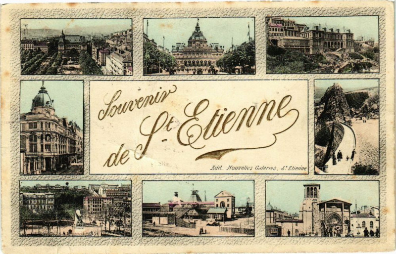 Carte postale ancienne Souvenir de Saint-Etienne