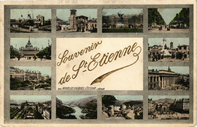 Carte postale ancienne Souvenir de Saint-Etienne