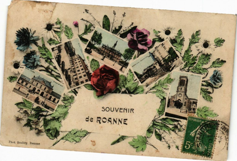 Carte postale ancienne Souvenir de Roanne à Roanne