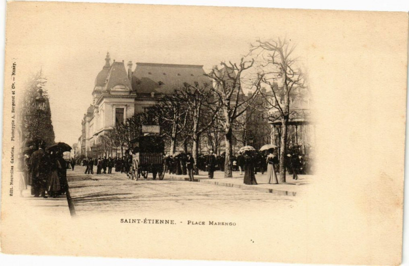 Carte postale ancienne Saint-Etienne-Place Marengo