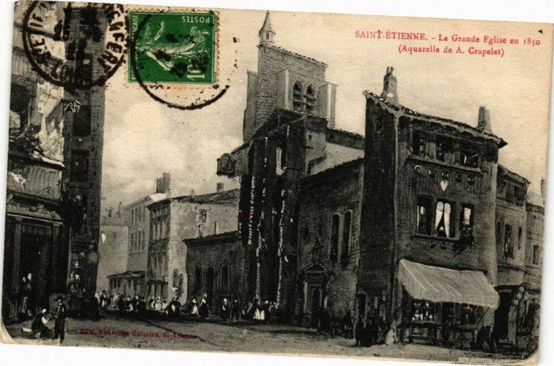 Carte postale ancienne Saint-Etienne-La Grande Eglise