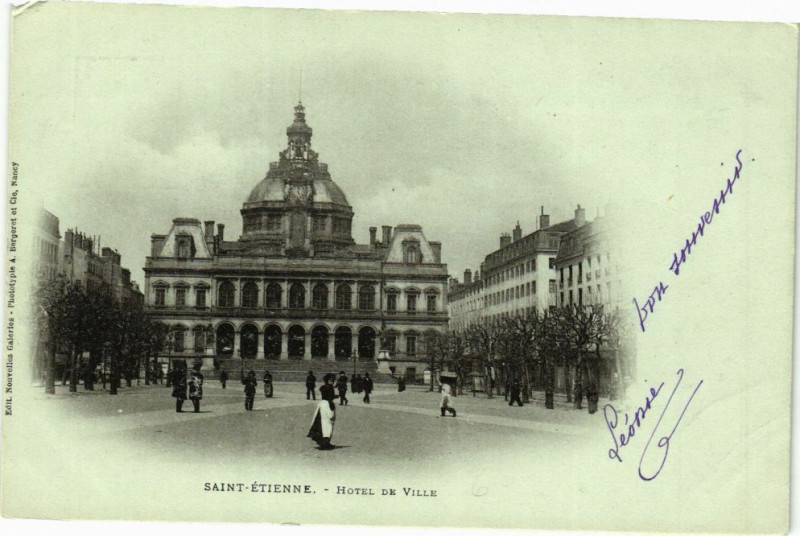 Carte postale ancienne Saint-Etienne-Hotel de Ville