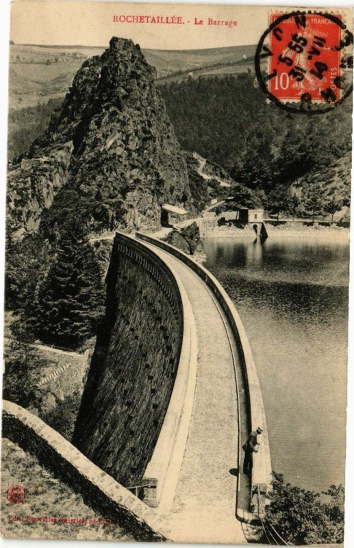 Carte postale ancienne Rochetaillee-Le Barrage à Roche
