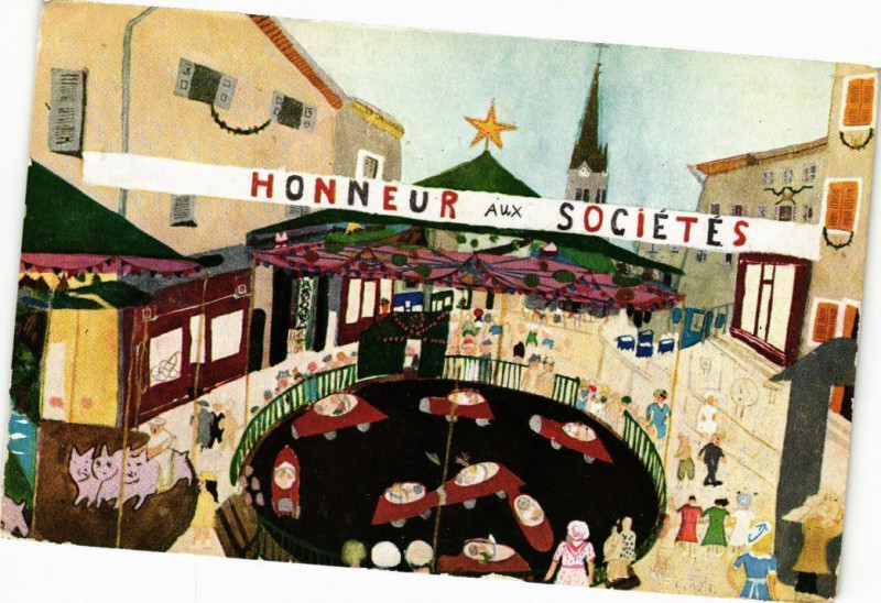 Carte postale ancienne Honneur aux Sociétés