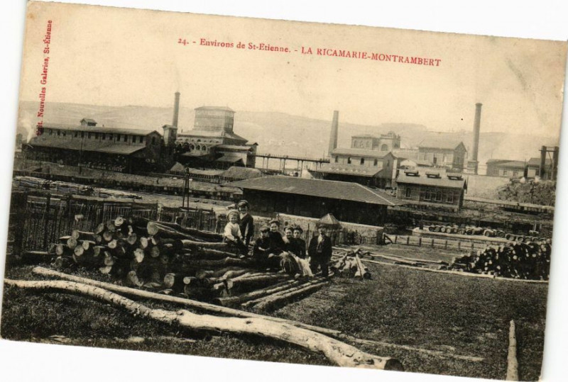 Carte postale ancienne Environs de St-Etienne - La Ricamarie-Montrambert à La Ricamarie