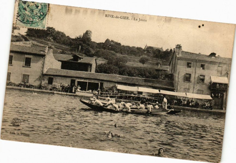 Carte postale ancienne Rive-de-Gier - La Joute à Rive-de-Gier