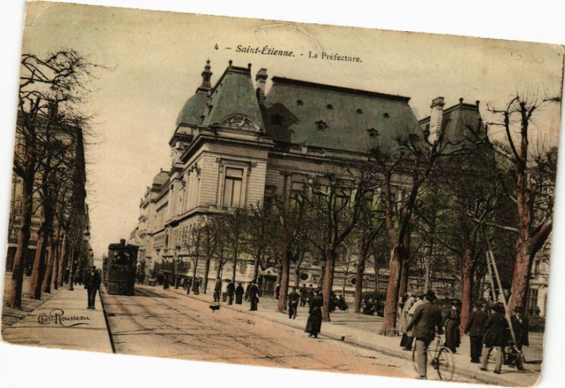 Carte postale ancienne Saint-Etienne - La Préfecture à Saint-Étienne