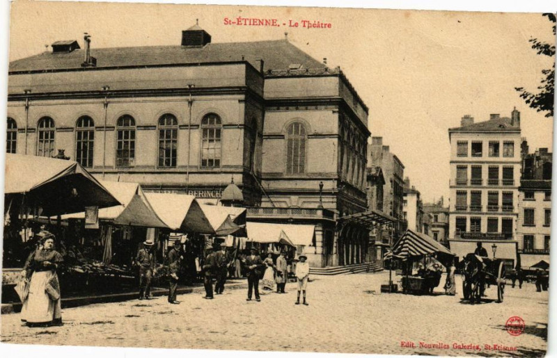 Carte postale ancienne Saint-Etienne - Le Théatre à Saint-Étienne