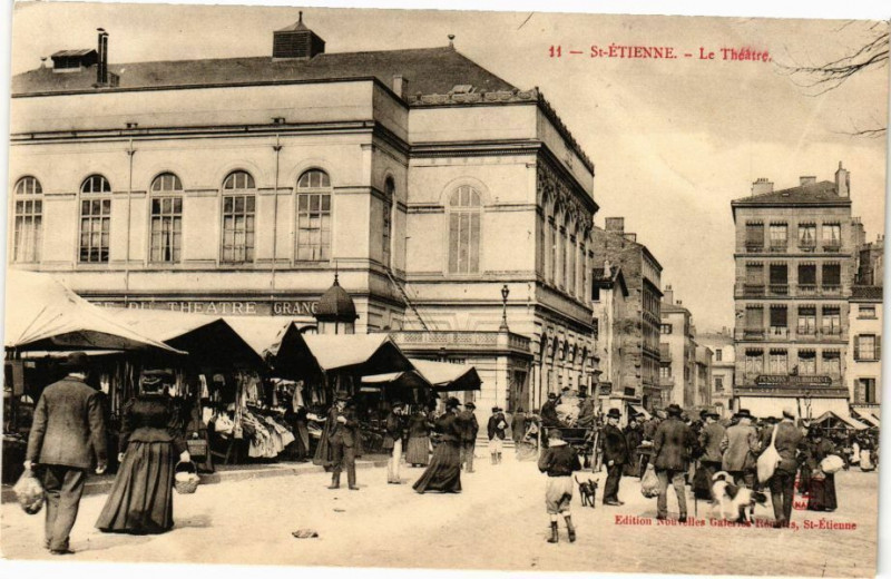 Carte postale ancienne Saint-Etienne - Le Théatre à Saint-Étienne