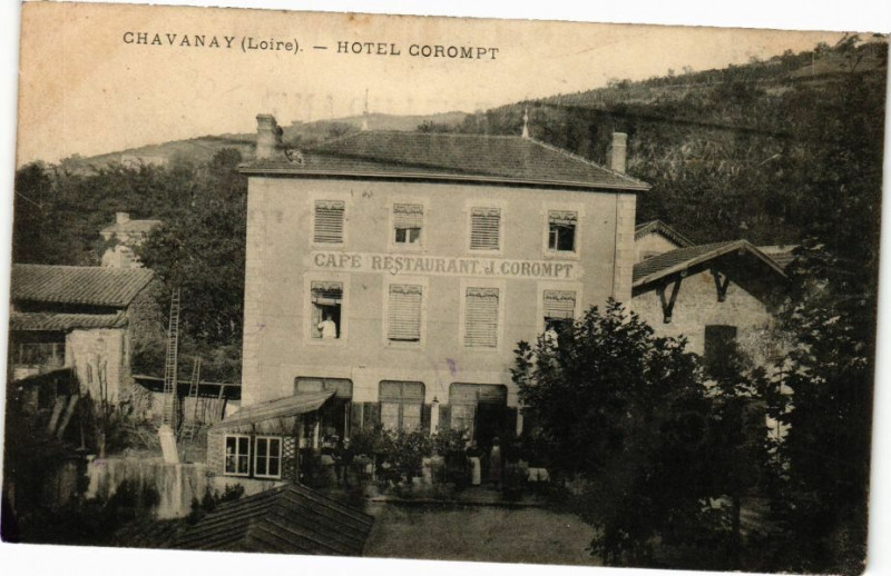 Carte postale ancienne Chavanay - Hotel Corompt à Chavanay
