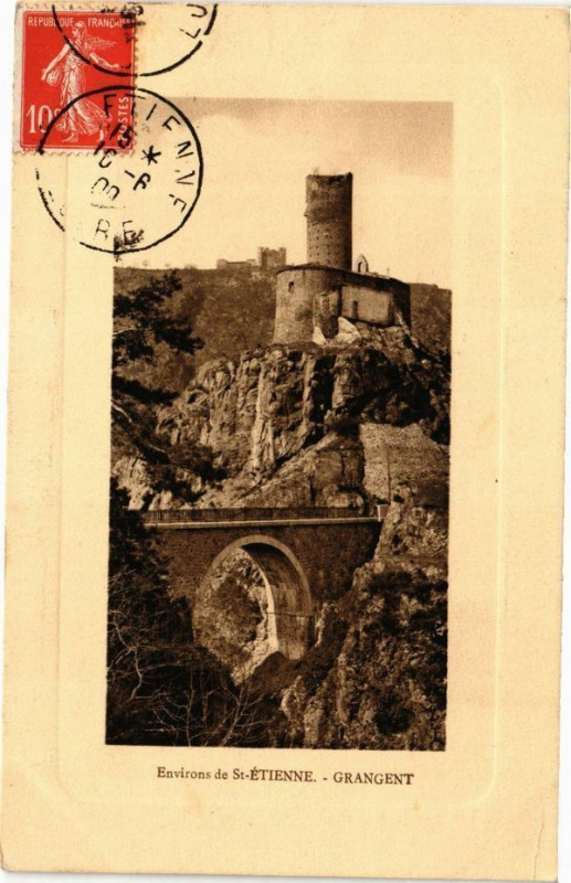 Carte postale ancienne Environs de Saint-Etienne - Grangent