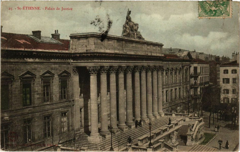 Carte postale ancienne Saint-Etienne - Palais de Justice à Saint-Étienne