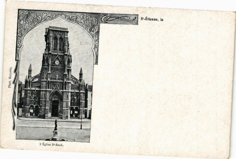 Carte postale ancienne Saint-Etienne - L'Eglise Saint-Roch à Saint-Étienne