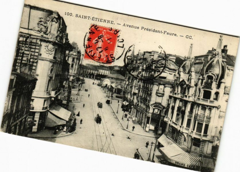 Carte postale ancienne Saint-Etienne - Avenue Président-Faure à Saint-Étienne