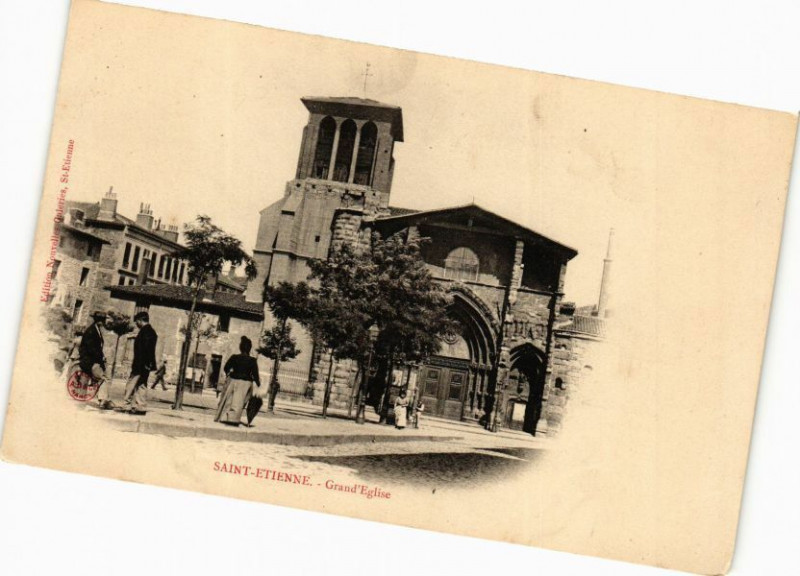 Carte postale ancienne Saint-Etienne - Grand'Eglise à Saint-Étienne