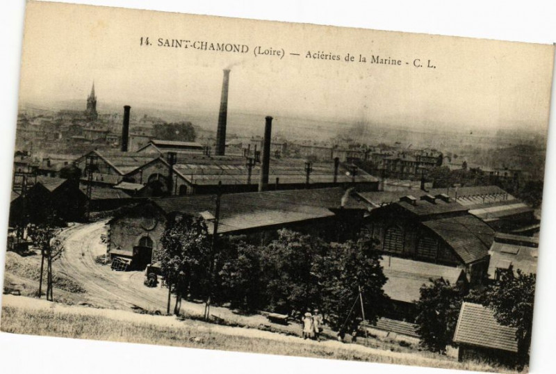 Carte postale ancienne Saint-Chamond - Acieres de la Marine à Saint-Chamond
