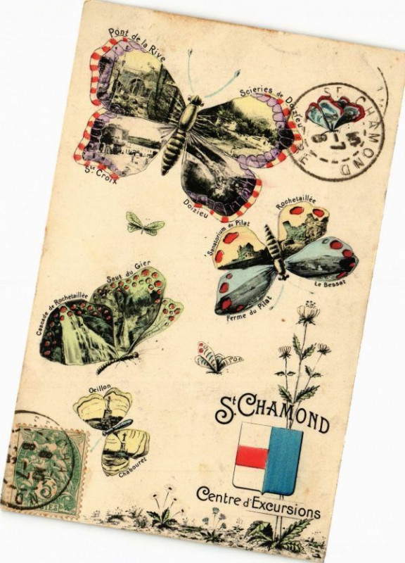 Carte postale ancienne Saint-Chamond - Centre d'Excursions à Saint-Chamond