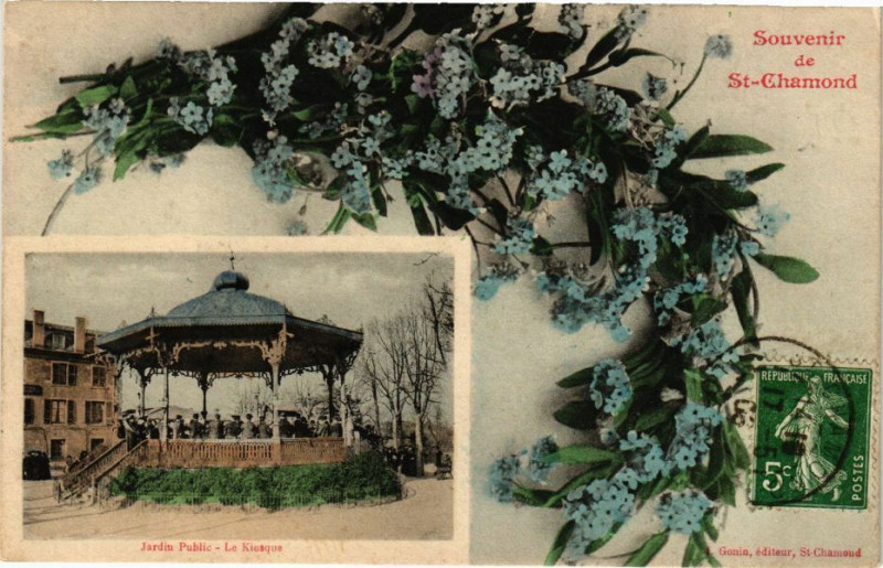 Carte postale ancienne Souvenir de Saint-Chamond à Saint-Chamond