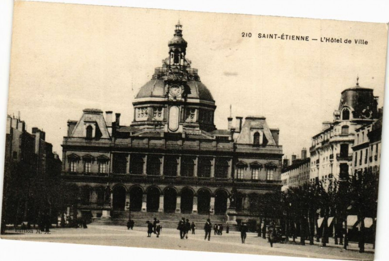 Carte postale ancienne Saint-Etienne - L'Hotel de Ville à Saint-Étienne