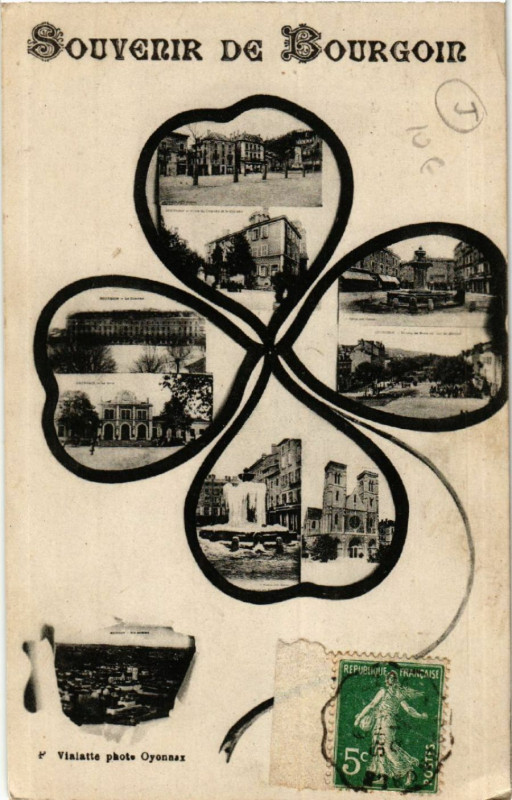 Carte postale ancienne Bourgoin - Scenes - Souvenir de Bourgoin