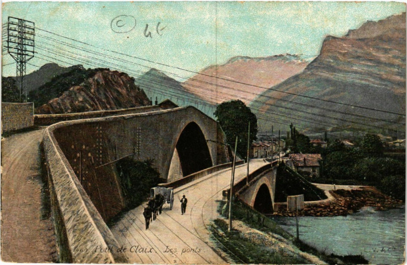Carte postale ancienne Les Ponts au Pont-de-Claix