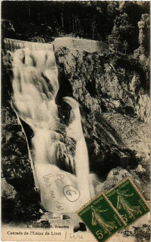 Carte postale ancienne Cascade de l'Usine Livet