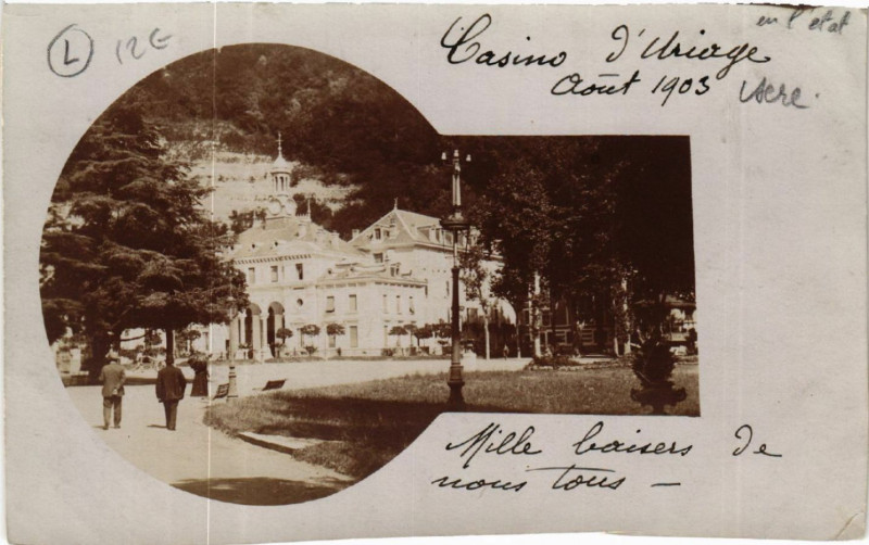 Carte postale ancienne Uriage - Casino