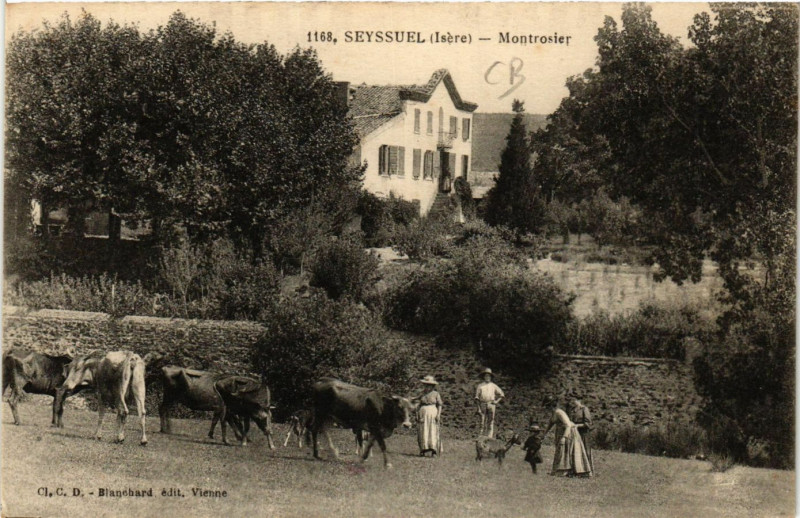 Carte postale ancienne Seyssuel - Montrosier à Seyssuel
