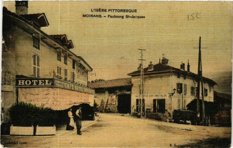 Carte postale ancienne Moirans - Faubourg Saint-Jacques à Moirans