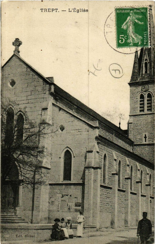 Carte postale ancienne Trept - L'Eglise à Trept