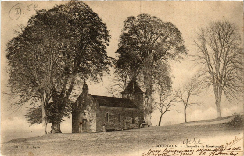 Carte postale ancienne Bourgoin - Chapelle de Montceau